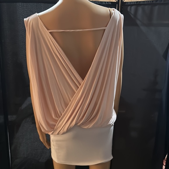 Light Pink drape blouse/top. sz. Med - Picture 2 of 3